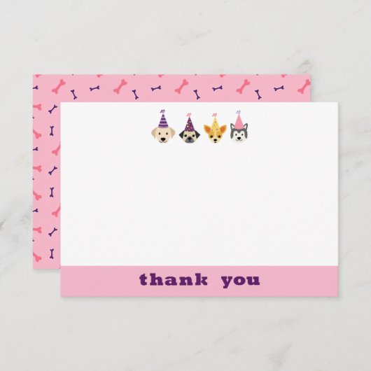 3,5" x 5" Platte bedankkaart (Voorkant / Achterkant)