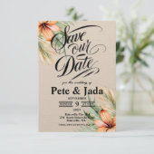 3,5" x 5" Platte Save The Date Kaart (Staand voorkant)