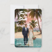 3,5" x 5" platte save the date kaart (Voorkant)