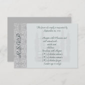 3,5 x 5 R.S.V.P Antwoordkaart Zachtblauw Islamitis Kaart (Voorkant / Achterkant)