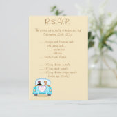 3.5 x 5 R.S.V.P Net getrouwd Koppel Kaart (Staand voorkant)