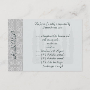 3,5 x 5 R.S.V.P Reply Kaart Soft Blue Islamic Rama