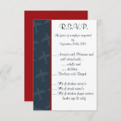 3,5 x 5 R.S.V.P Vliegtuig Flight Blue Kaart (Voorkant / Achterkant)