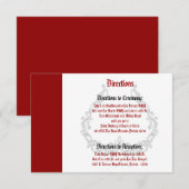 3.5 x 5 Richting Kaart Crimson Rood Embellis (Voorkant / Achterkant)