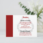 3.5 x 5 Richting Kaart Crimson Rood Embellis (Staand voorkant)