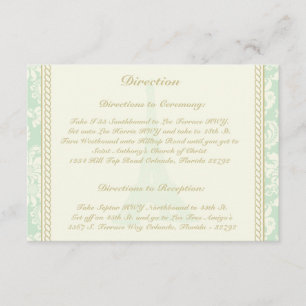 3.5 x 5 Richting Kaart Damask Paris