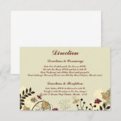 3.5 x 5 Richting Kaart Herfst Bloemen/takken (Voorkant / Achterkant)