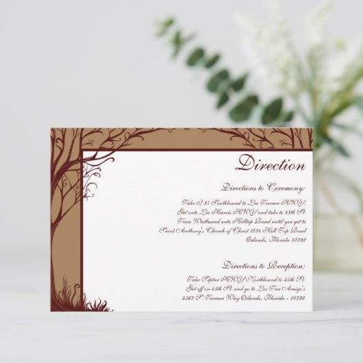 3.5 x 5 Richting Kaart Herfstboom (Staand voorkant)