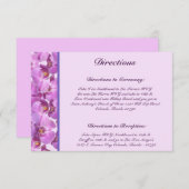 3.5 x 5 Richting Kaart Paarse Orchideeën op Stamme (Voorkant / Achterkant)