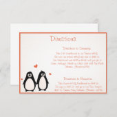 3.5 x 5 Richting Kaart Pinguïn Liefde (Voorkant / Achterkant)