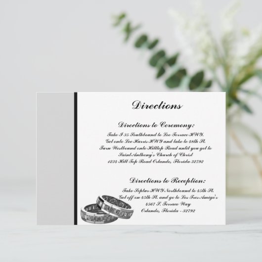 3.5 x 5 Richting Kaart Zijn/Hers Diamant Bruiloft  (Staand voorkant)