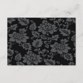 3.5 x 5 Richting Kaart Zwart Bloemen Heet Roze Str (Achterkant)