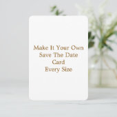 3,5" x 5" Save The Date Kaart (Staand voorkant)
