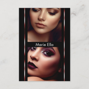 3,5" x 5" Zwart Rood Glam Comp Kaart Fotosjabloon