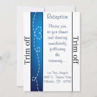 3,5 x 7 receptie Papier Plane Blue Swi Kaart