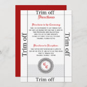 3.5 x 7 richtingen Grijs Rood Formal PRI Kaart (Voorkant / Achterkant)