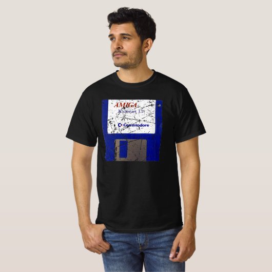 3,5 Zoll Diskette Amiga Kickstart T-Shirt (Voorkant volledig)
