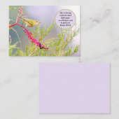 3.5x2.5  Bijbel Verse Note Kaart Bird Flowers Notitiekaartje (Voorkant / Achterkant)