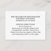 3.5x2.5 Receptie Kaarten Zwart & Wit Bloemen (Achterkant)