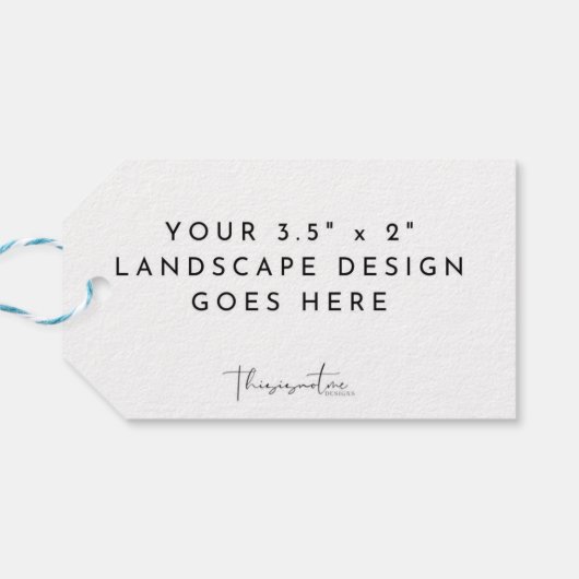 3,5x2-inch horizontale Sjabloon-landschapsavor Cadeaulabel (Achterkant Horizontaal)