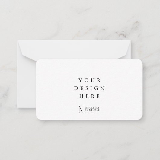 3,5x2-inch Kaart afdrukken Notitiekaartje (Voorkant)