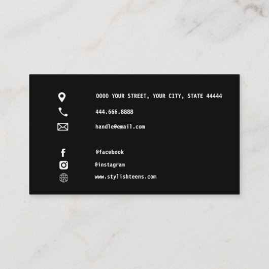 3,5x2  ontwerp Print Premium Visitekaartje (Achterkant)