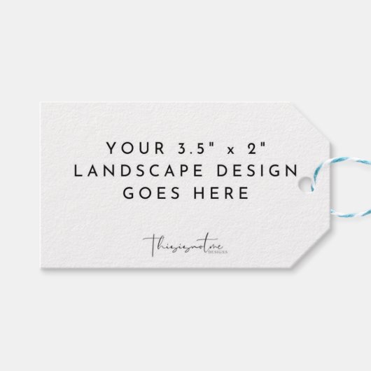 3,5x2" Sjabloon Horizontaal Landschap Favor Cadeaulabel (Voorkant (Horizontaal))