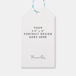 3,5x2" Sjabloon Portret Vertical Favor Cadeaulabel