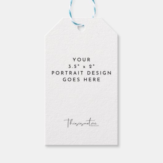 3,5x2" Sjabloon Portret Vertical Favor Cadeaulabel (Voorkant)
