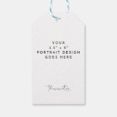 3,5x2" Sjabloon Portret Vertical Favor Cadeaulabel (Achterkant)