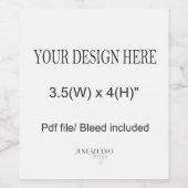3,5x4" Wijnlabel Sticker_Afdrukorder Wijn Etiket (Enkel label)