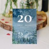 3.5x5.0 Donker schemerblauw Bergen Bruiloft Budget Kaart