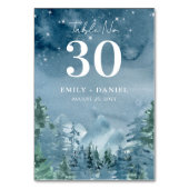 3.5x5.0 Donker schemerblauw Bergen Bruiloft Budget Kaart (Achterkant)