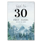 3.5x5.0 Rustieke Blauwe Bergen Bruiloft Budget Kaart (Voorkant)