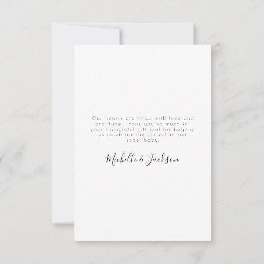 3.5x5 Aankondiging geboorte Foto Hartelijk dank (Achterkant)