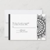 3.5x5 Art Deco-reactiekaart RSVP Kaartje (Voorkant)