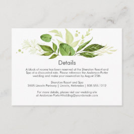 3.5x5 Botanische Rustieke Groene Behuizing Kaarten