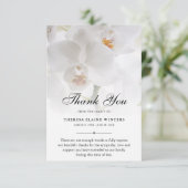 3.5x5 Dank u Orchid Funeral Fotosympathie Bedankkaart (Staand voorkant)