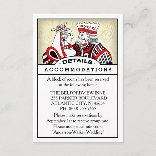 3.5x5 Details Informatie Kaart - King & Queen (Voorkant)