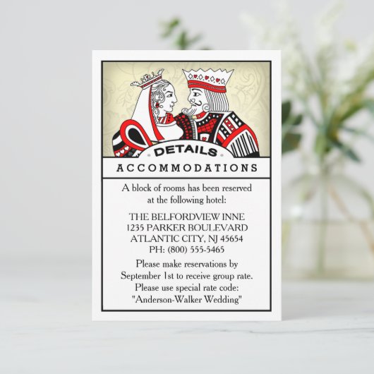 3.5x5 Details Informatie Kaart - King & Queen (Staand voorkant)