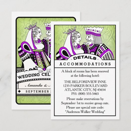 3.5x5 Details Informatie Kaart - King & Queen (Voorkant / Achterkant)