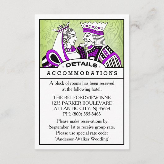 3.5x5 Details Informatie Kaart - King & Queen (Voorkant)