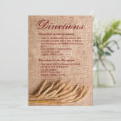 3.5x5 Directiekaart Tarwe op Burlap Sack Country Kaart (Staand voorkant)