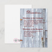 3.5x5 Directiekaart Witte was Wood Kant deur Co Kaart (Voorkant / Achterkant)