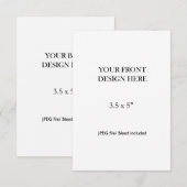 3.5x5" Double Sided Card Printing RSVP Kaartje (Voorkant / Achterkant)