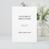 3.5x5" Double Sided Card Printing RSVP Kaartje (Staand voorkant)