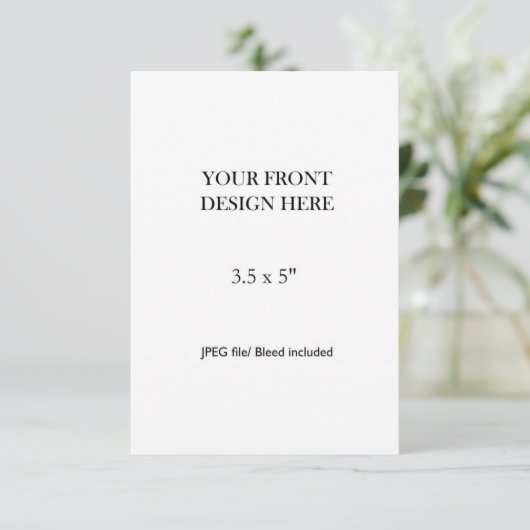 3.5x5" Double Sided Card Printing RSVP Kaartje (Staand voorkant)