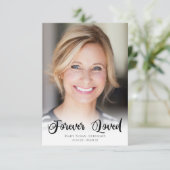 3.5x5 Eenvoudige foto begrafenis Bedankkaart (Staand voorkant)