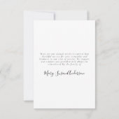 3.5x5 eenvoudige foto begrafenis Dank u Kaart (Achterkant)