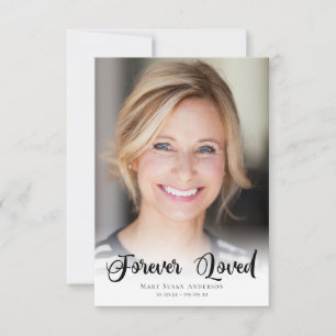 3.5x5 eenvoudige foto begrafenis Dank u Kaart